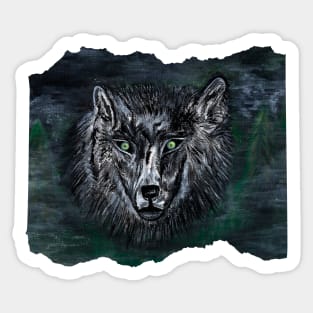 Ghost Wolf (back) Sticker